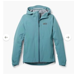 NWT REI Co-op XeroCloud 3L Rain Jacket in Blue Shale - Size Small